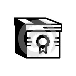 Black solid icon for Reward, prize and bounty