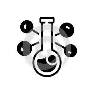 Black solid icon for Scientific, laboratory and flask