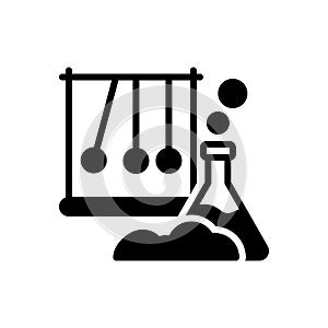Black solid icon for Scientific, laboratory and research