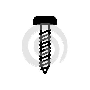 Black solid icon for Screw, bolt and adjustable