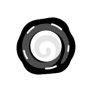 Black solid icon for Seal, wax and cachet