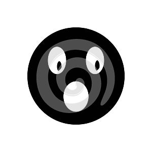 Black solid icon for Seemed, look and emoji