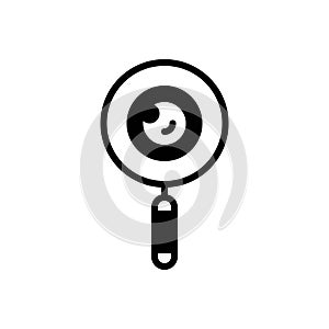 Black solid icon for Sees, detect and observe