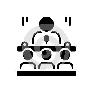 Black solid icon for Senate, conference and speaker