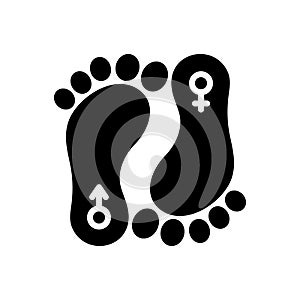 Black solid icon for Sex, gender and penis photo