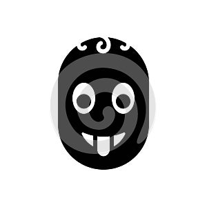 Black solid icon for Silly, stupid and mindless