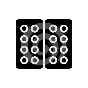 Black solid icon for Similarly, likewise and parallel