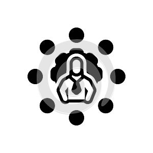 Black solid icon for Skills, dexterity and talent
