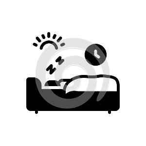 Black solid icon for Yet, sleep and dream