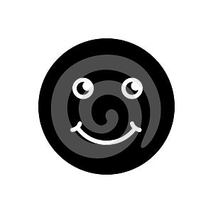 Black solid icon for Smile, jest and emotion