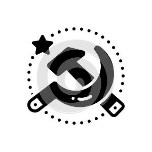 Black solid icon for Soviet, communist and union