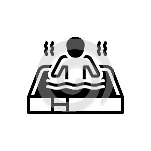 Black solid icon for Spas, water and swim