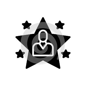 Black solid icon for Specialists, authority and professional