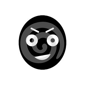 Black solid icon for Stare, gaze and look
