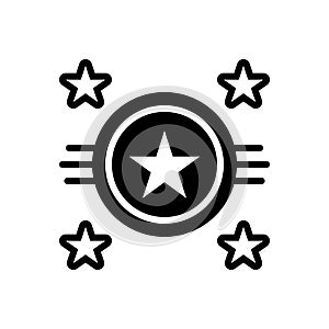 Black solid icon for Stars, sparkle and twinkle