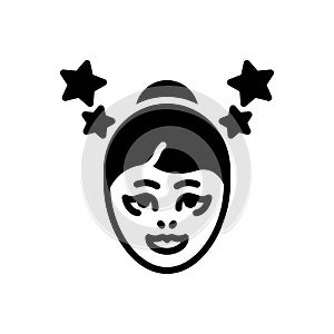 Black solid icon for Stunning, dazzling and lovely