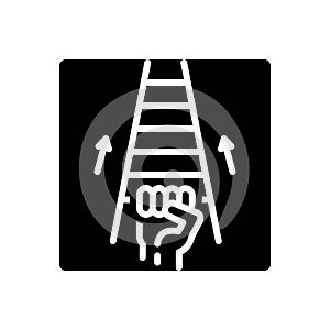 Black solid icon for Successfully, accomplishment and achievement