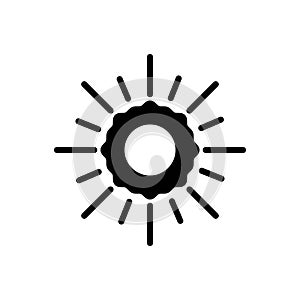 Black solid icon for Sun, phoebus and sunshine