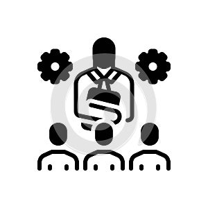 Black solid icon for Supervisor, manager and teacher