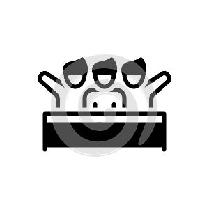 Black solid icon for Supportive, encouraging and workplace