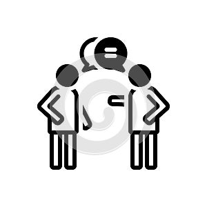 Black solid icon for Talk, gossip and chatter