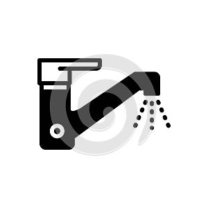 Black solid icon for Tap, pour and drip