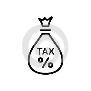 Black solid icon for Tax, exemption and save