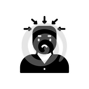 Black solid icon for Tension, stress and strain