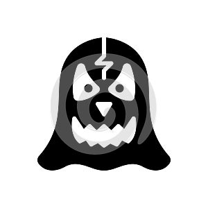 Black solid icon for Terrible, dire and terrifying