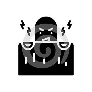 Black solid icon for Terrible, dreadful and awful