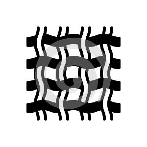 Black solid icon for Textile, weav and yarn