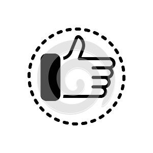 Black solid icon for Totally, agreed and satisfactory