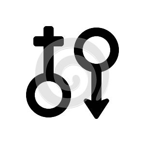 Black solid icon for Travesti, gender and sexual photo