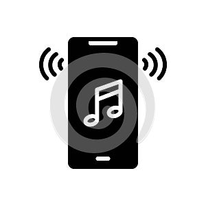 Black solid icon for Tune, music and song