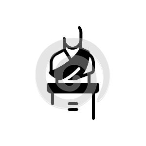 Black solid icon for Unfinished, sketchy and statue