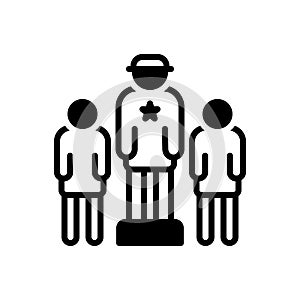Black solid icon for Unique, peerless and masterly photo