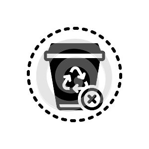 Black solid icon for Unnecessary, needless and futile