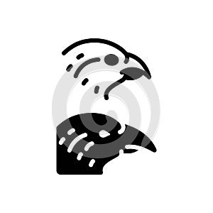 Black solid icon for Variation, transform and eagle