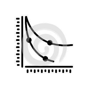 Black solid icon for Volumes, segments and division
