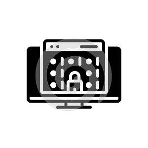 Black solid icon for Vulnerability, permeability and binary