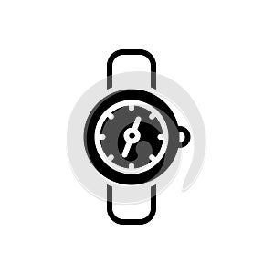 Black solid icon for Watch, clock and timer