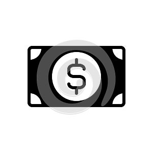 Black solid icon for Wealth, money and riches