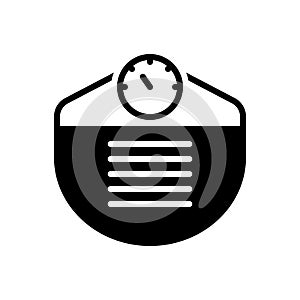 Black solid icon for Weight, heft and meterage