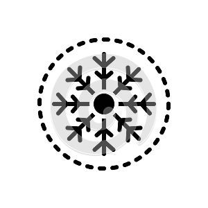 Black solid icon for Winter, catarrh and frost
