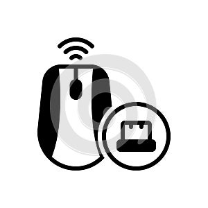 Black solid icon for Wireless Mouse Tool, mouse and wireless