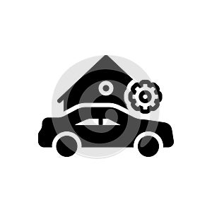 Black solid icon for Workshop, workroom and shop