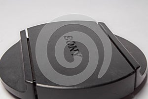 Black sony cap white background