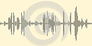 Black sound wave graph