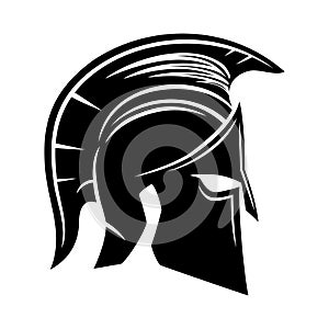 Black Spartan helmet.