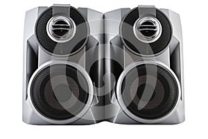 Black speaker isolated with clipping path
